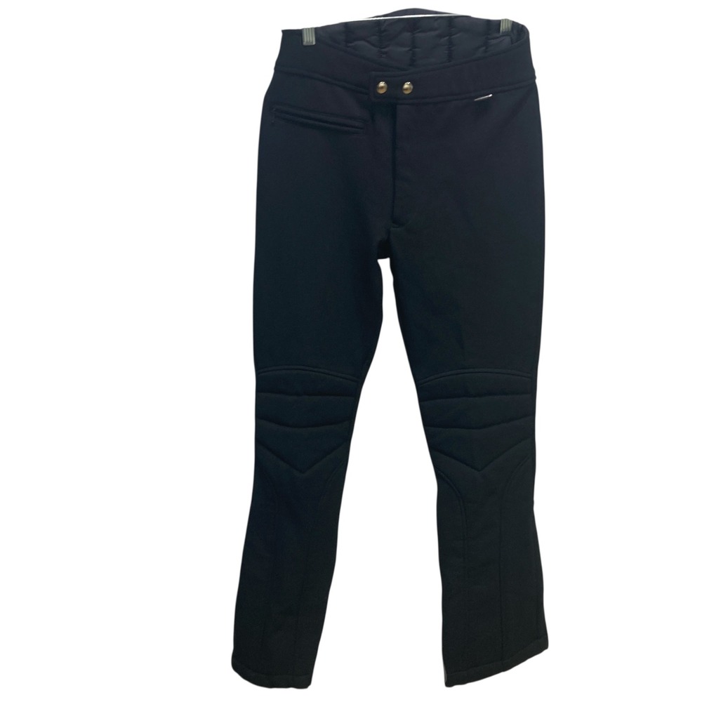 Schoeller Subello Women Black Ski Pants Padded‎ Knees Zip Cuffs fits M Corpcore